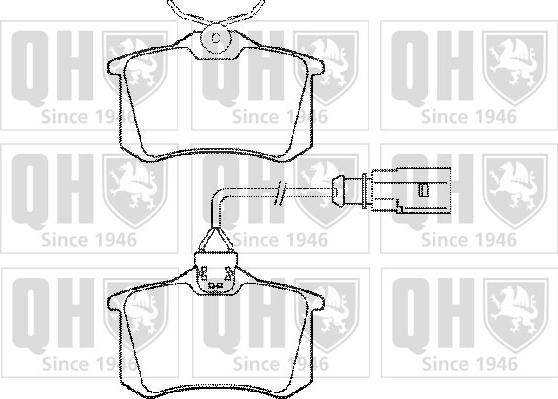 Quinton Hazell BP1280 - Комплект спирачно феродо, дискови спирачки vvparts.bg