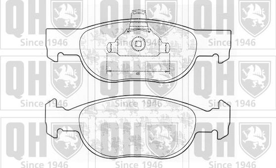 Quinton Hazell BP1236 - Комплект спирачно феродо, дискови спирачки vvparts.bg