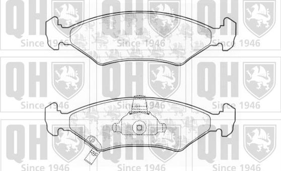 Quinton Hazell BP1225 - Комплект спирачно феродо, дискови спирачки vvparts.bg