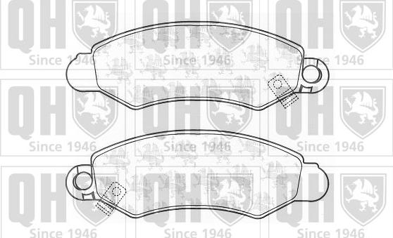 Quinton Hazell BP1220 - Комплект спирачно феродо, дискови спирачки vvparts.bg