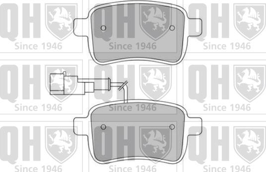 Quinton Hazell BP1745 - Комплект спирачно феродо, дискови спирачки vvparts.bg
