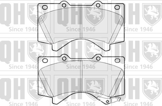 Quinton Hazell BP1737 - Комплект спирачно феродо, дискови спирачки vvparts.bg