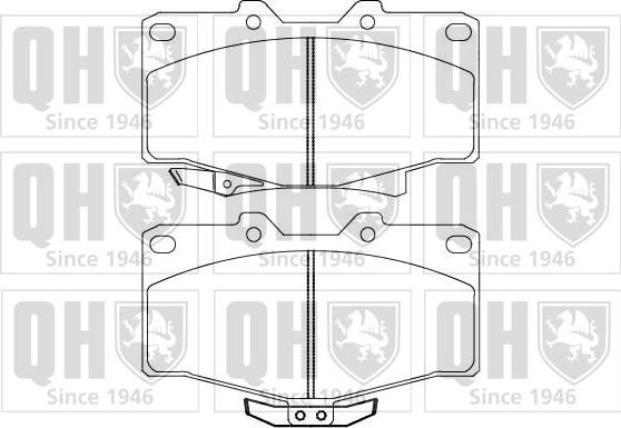 Quinton Hazell BP858 - Комплект спирачно феродо, дискови спирачки vvparts.bg