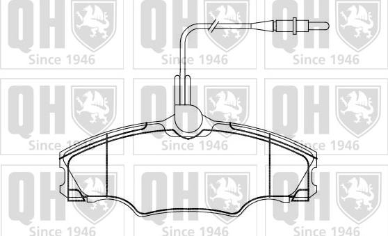 Quinton Hazell BP864 - Комплект спирачно феродо, дискови спирачки vvparts.bg