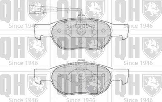 Quinton Hazell BP860 - Комплект спирачно феродо, дискови спирачки vvparts.bg