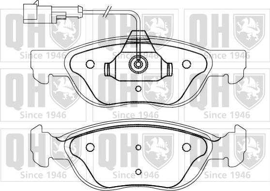 Quinton Hazell BP861 - Комплект спирачно феродо, дискови спирачки vvparts.bg