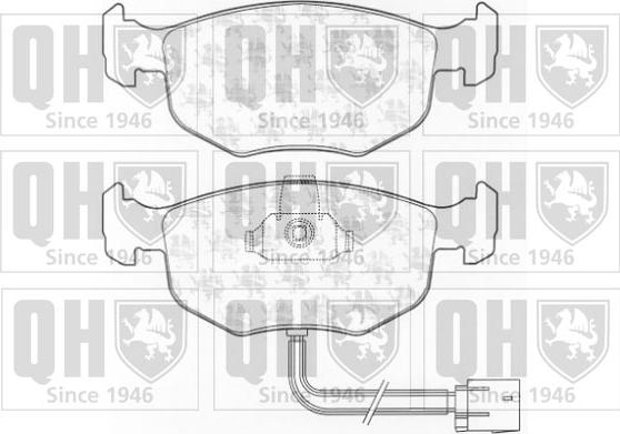 Quinton Hazell BP834 - Комплект спирачно феродо, дискови спирачки vvparts.bg