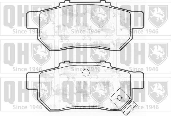 Quinton Hazell BP836 - Комплект спирачно феродо, дискови спирачки vvparts.bg