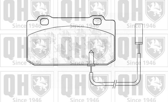 Quinton Hazell BP821 - Комплект спирачно феродо, дискови спирачки vvparts.bg