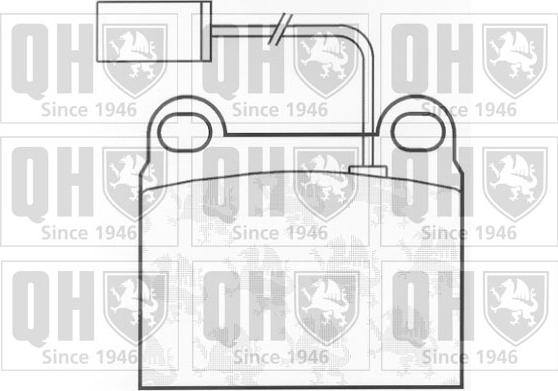 Quinton Hazell BP823 - Комплект спирачно феродо, дискови спирачки vvparts.bg