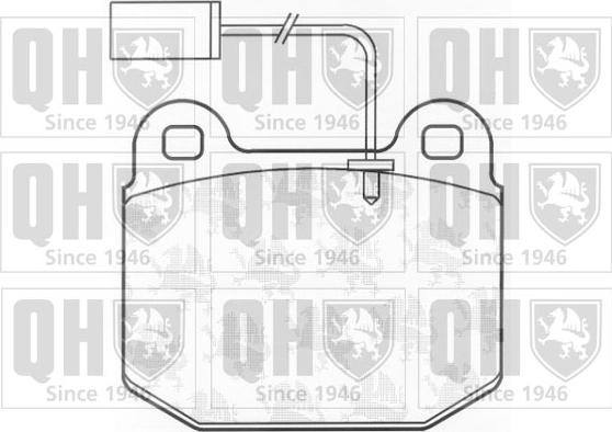 Quinton Hazell BP822 - Комплект спирачно феродо, дискови спирачки vvparts.bg