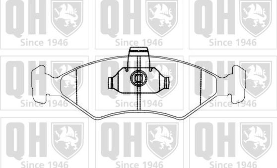 Quinton Hazell BP876 - Комплект спирачно феродо, дискови спирачки vvparts.bg