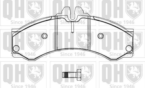 Quinton Hazell BP878 - Комплект спирачно феродо, дискови спирачки vvparts.bg