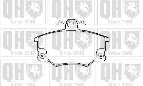 Quinton Hazell BP353 - Комплект спирачно феродо, дискови спирачки vvparts.bg