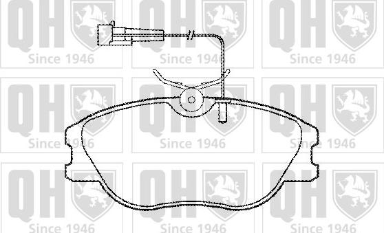 Quinton Hazell BP740 - Комплект спирачно феродо, дискови спирачки vvparts.bg