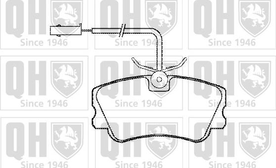 Quinton Hazell BP748 - Комплект спирачно феродо, дискови спирачки vvparts.bg