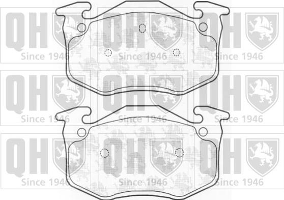 Quinton Hazell BP752 - Комплект спирачно феродо, дискови спирачки vvparts.bg