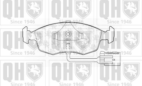 Quinton Hazell BP760 - Комплект спирачно феродо, дискови спирачки vvparts.bg