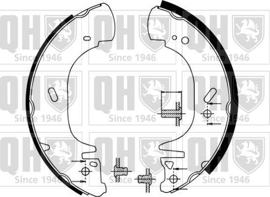 Quinton Hazell BS1134 - Комплект спирачна челюст vvparts.bg