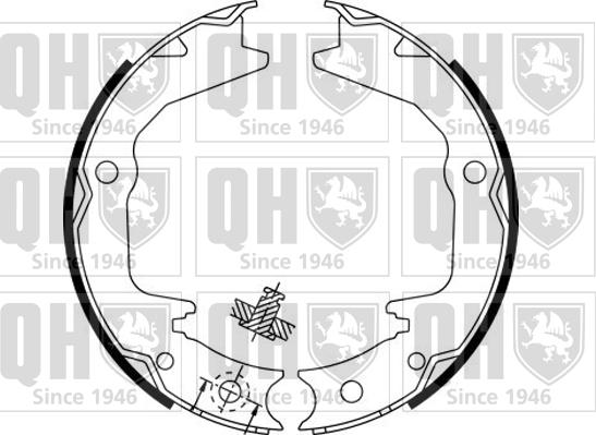 Quinton Hazell BS1138 - Комплект спирачна челюст, ръчна спирачка vvparts.bg