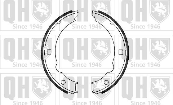 Quinton Hazell BS1127 - Комплект спирачна челюст, ръчна спирачка vvparts.bg