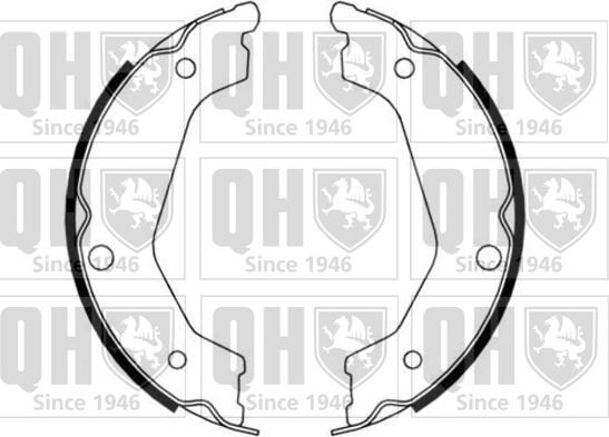 Quinton Hazell BS1176 - Комплект спирачна челюст, ръчна спирачка vvparts.bg