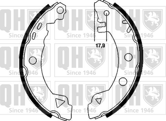 Quinton Hazell BS809 - Комплект спирачна челюст vvparts.bg