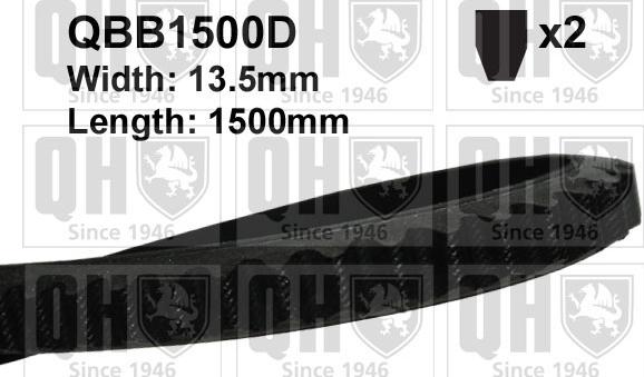 Quinton Hazell QBB1500D - Трапецовиден ремък vvparts.bg