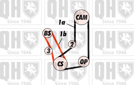 Quinton Hazell QBK416 - Комплект ангренажен ремък vvparts.bg