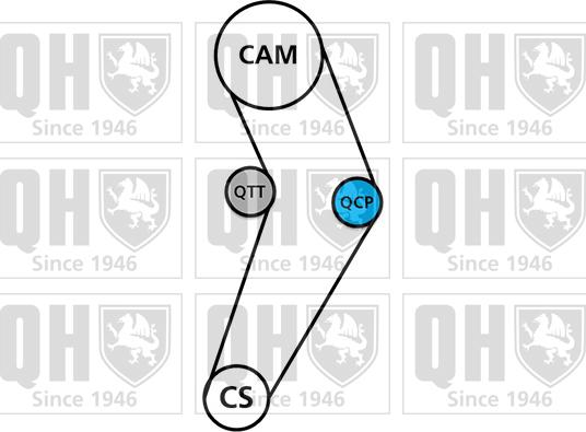 Quinton Hazell QBK559 - Комплект ангренажен ремък vvparts.bg