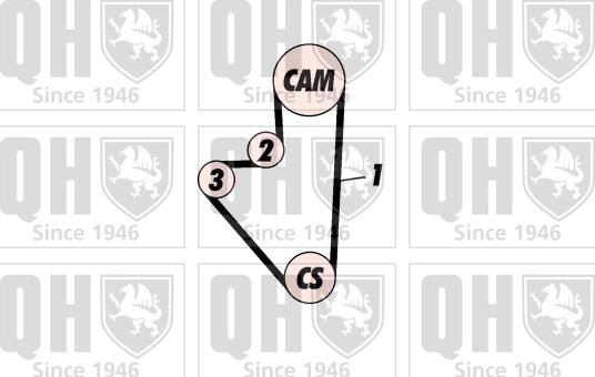 Quinton Hazell QBK104P - Комплект ангренажен ремък vvparts.bg