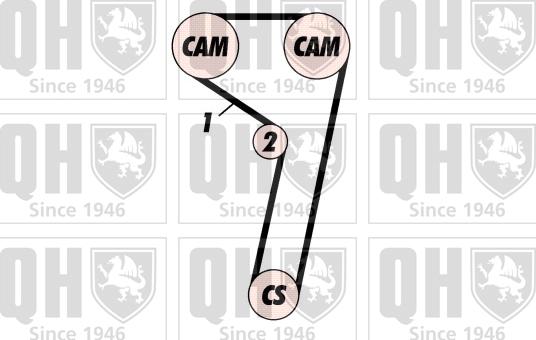 Quinton Hazell QBK444 - Комплект ангренажен ремък vvparts.bg