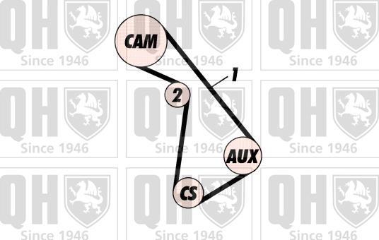 Quinton Hazell QBK276 - Комплект ангренажен ремък vvparts.bg