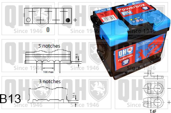 Quinton Hazell QBT0953 - Стартов акумулатор vvparts.bg