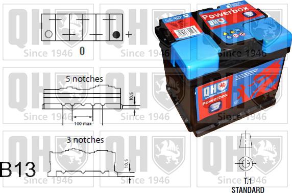 Quinton Hazell QBT0963 - Стартов акумулатор vvparts.bg