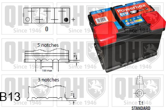 Quinton Hazell QBT096AGM - Стартов акумулатор vvparts.bg