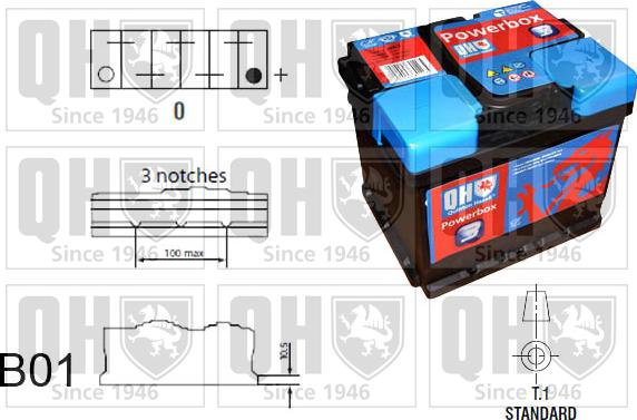 Quinton Hazell QBT0483 - Стартов акумулатор vvparts.bg