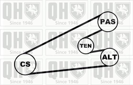 Quinton Hazell QDK55 - Комплект пистов ремък vvparts.bg