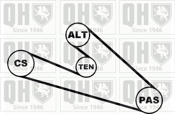 Quinton Hazell QDK14 - Комплект пистов ремък vvparts.bg