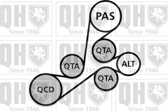 Quinton Hazell QDK54 - Комплект пистов ремък vvparts.bg