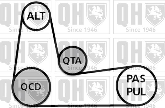 Quinton Hazell QDK116 - Комплект пистов ремък vvparts.bg