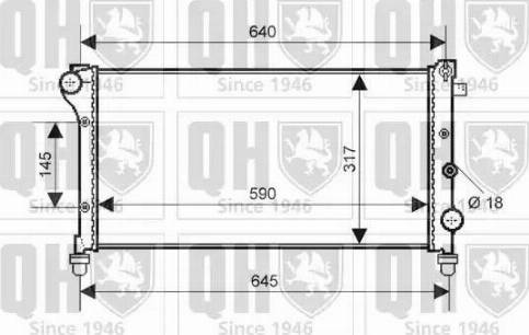 Quinton Hazell QER2149 - Радиатор, охлаждане на двигателя vvparts.bg