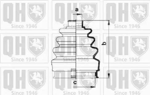 Quinton Hazell QJB403 - Маншон, полуоска vvparts.bg