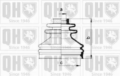 Quinton Hazell QJB433 - Маншон, полуоска vvparts.bg