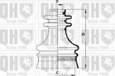 Quinton Hazell QJB474 - Маншон, полуоска vvparts.bg