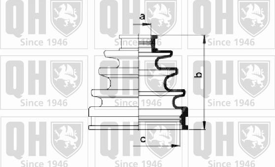 Quinton Hazell QJB476 - Маншон, полуоска vvparts.bg