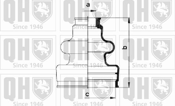 Quinton Hazell QJB560 - Маншон, полуоска vvparts.bg