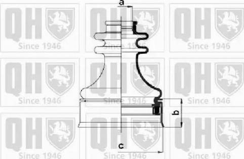 Quinton Hazell QJB568 - Маншон, полуоска vvparts.bg