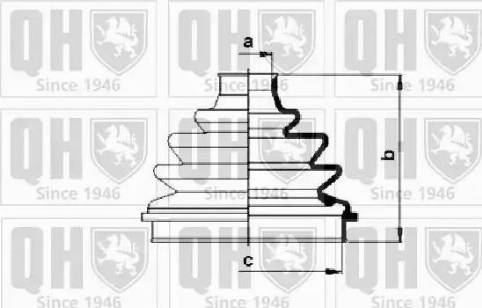 Quinton Hazell QJB575 - Маншон, полуоска vvparts.bg