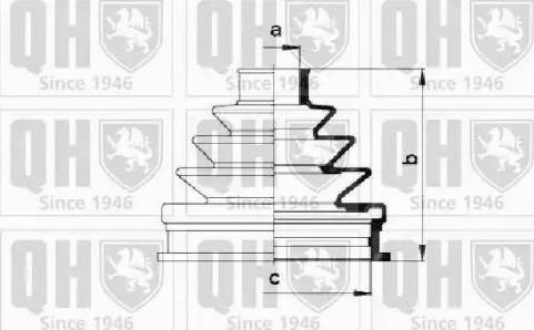 Quinton Hazell QJB571 - Маншон, полуоска vvparts.bg